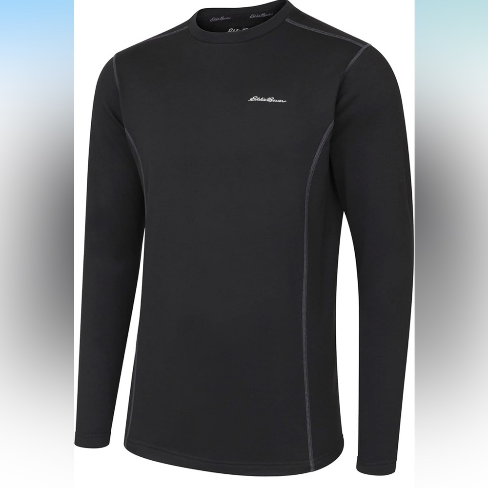 NWT Eddie Bauer base layer Black Long Sleeve Shirt